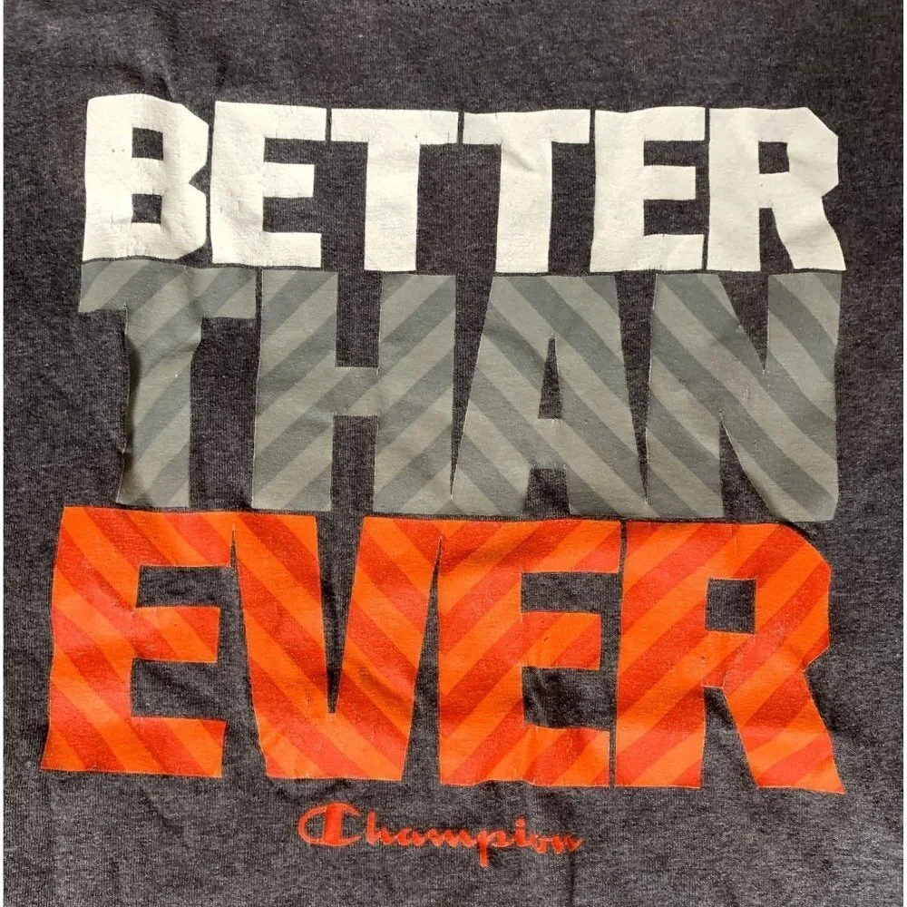 Champion Better Than Ever Grey T-Shirt Size‎ Large - Picture 4 of 4
